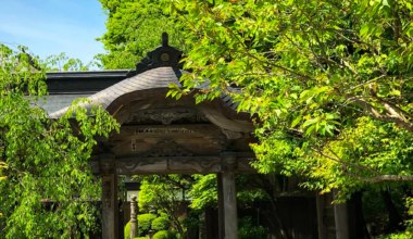 Shaded gateway to a sub-temple at Risshakuji Temple (Yamadera) in Yamagata Prefecture [OC]