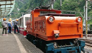 "Kurobe Gorge Panorama Observation Tour" by trolley train and Kanden mine elevator