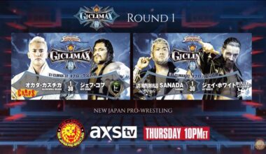 NJPW on AXS Tv Tonight 10pmET - G1 Climax 32 1st Round matches. Okada/Cobb & Jay/Sanada