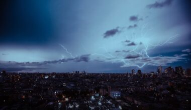 Lightning storm over northern Tokyo tonight