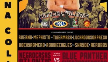 Lucha show honoring Tiger Mask IV on Aug 19, Averno & Mephisto vs Tiger Mask & ?