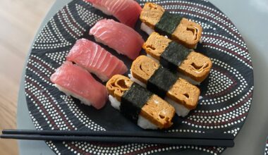 Homemade Tuna and Tamagoyaki Nigiri