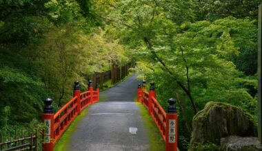 Approach to Imakumano Kannonji Temple in Kyoto, Japan, September 2021.