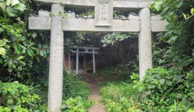 Hidden shrine in the forest of Ainoshima (Fukuoka prefecture)