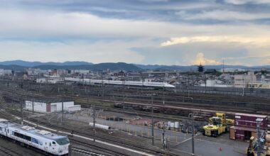 A view from the roof of the Kyoto Railway Museum