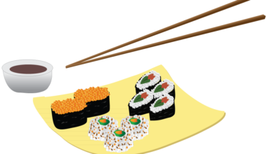 I made this sushi platter in Adobe Illustrator several years ago. How did I do?