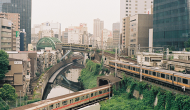 Three trains in Akihabara (OC)