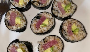 Just made my first home made roll this morning! Ahi Tuni & Avocado w/Brown Rice