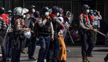 Japanese man detained by Myanmar police at anti-coup protest: reports