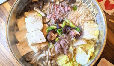 Homemade shabu-shabu for dinner