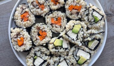 Vegan brown rice sushi