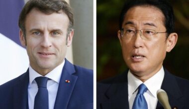 Japan, France vow to closely cooperate over Ukraine, Indo-Pacific