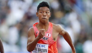 Sani Brown 1st Japanese to reach 100m final at worlds