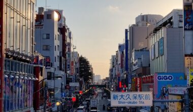 The view from Shin-Okubo station