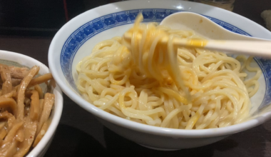 Tsukemen dip at the legendary Chukasoba Benten in Tokyo