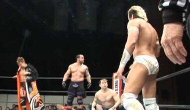 Kojima-gun (Satoshi Kojima, MVP, TAKA Michinoku, and Taichi) vs Apollo 55 (Prince Devitt and Ryusuke Taguchi) and Great Bash Heel (Togi Makabe and Tomoaki Honma): New Japan Pro Wrestling - NJPW 39th Anniversary Tour, March 7, 2011