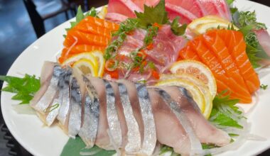 Sashimi plate not hyped on how I played the mackerel though :/