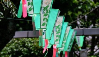 Lanterns at Hakusan Shrine