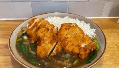 Homemade chicken Katsu with rice