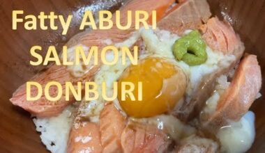 [Homemade] Aburi Fatty Salmon Donburi