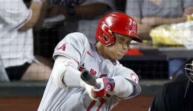 Ohtani hits 3rd homer in Angels win over Rangers