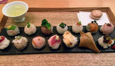 Temari-zushi (ball-shaped sushi) in Kyoto