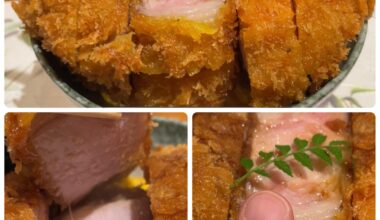 Awesome Katsudon huge pork cutlet very thick 5 cm delicious by low temperature cooked