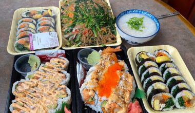 Sushi Rolls and other Asian treats for today’s lunch