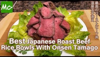 Best Roast Beef Rice Bowls Japanese Cooking Recipes with Egg ローストビーフ丼