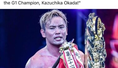 Okada on the NJPW G1 Climax.