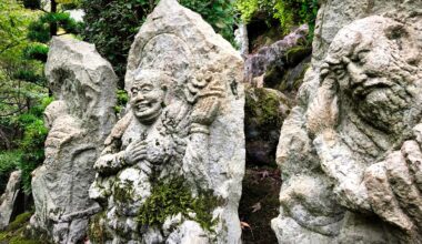 The happy and angry guardians of ‎⁨Kousanji Temple⁩, ⁨Onomichi⁩ ⁨Japan⁩