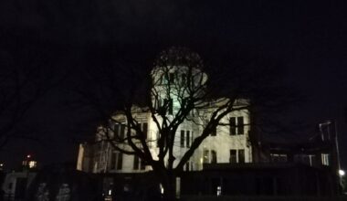 Atomic Bomb Dome, late at night. January 2020