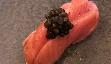 O toro with caviar from Sanyuu West