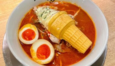 Ramen with ice cream cone