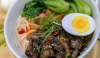 Spicy miso noodle bowl