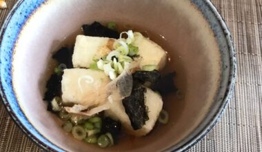 homemade agedashi tofu - after the third try it finally turned out crispy