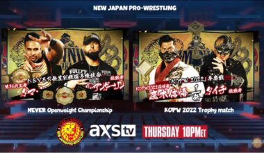 NJPW on AXS Tv Thursday tonight 10pmET Tama/Anderson, Shingo/Taichi