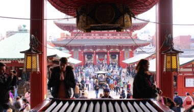 The view from the inside of Sensō-ji