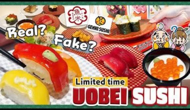 Is this Real? Fake? Uobei sushi, Conveyor belt sushi restaurant!