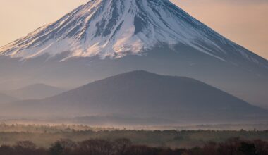 Mount Fuji as seen from Shojiko.