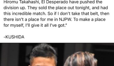 (SPOILER) speaks on his return to NJPW.