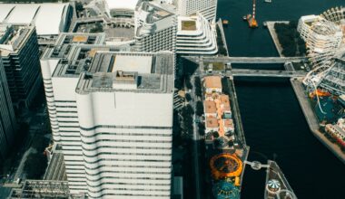 View from Yokohama Landmark Tower over the harbour