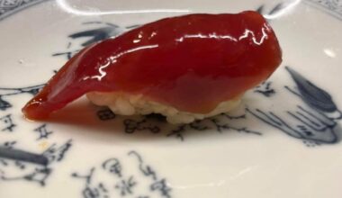 Shiny piece Of aged akami nigiri! :3