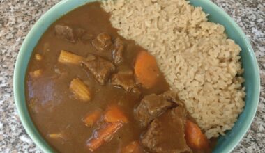 Japanese style beef curry rice.