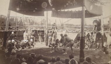 Sumo wrestling. Yokohama - Japan, 1887 [1427 x 1113]