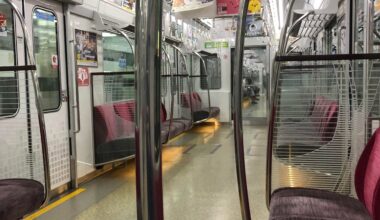 Empty train ride yesterday morning. 🚆