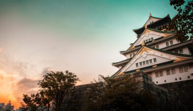 Sunset at Osaka's Castle, 2019 [OC]