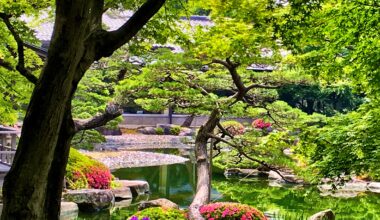 View of Yuushien Garden, near Matsue, Shimane Prefecture [OC]