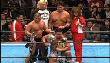 Minoru Suzuki and Kensuke Family (Kensuke Sasaki and Genichiro Tenryu) vs Jushin Thunder Liger and Black New Japan (Masahiro Chono and Manabu Nakanishi): New Japan Pro Wrestling - NJPW Battle Final, November 21, 2004