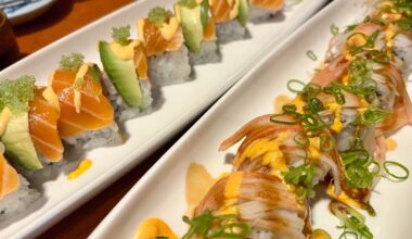 Nippon in Houston Tx. This place was mentioned on the Apple TV series For All Mankind. It doesn’t disappoint. Pictured here is the dragon roll and shaggy roll.